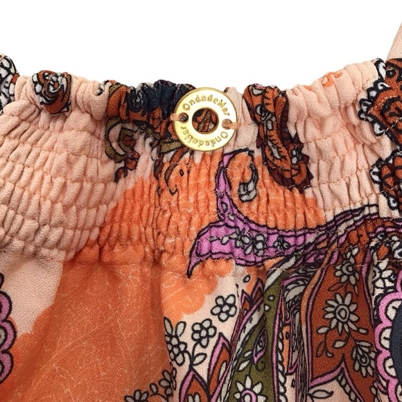 OndadeMar Paisley Two Piece Resort Wear Short Set Size Small - Picture 3 of 6